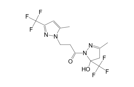 3-methyl-1-{3-[5-methyl-3-(trifluoromethyl)-1H-pyrazol-1-yl]propanoyl}-5-(trifluoromethyl)-4,5-dihydro-1H-pyrazol-5-ol