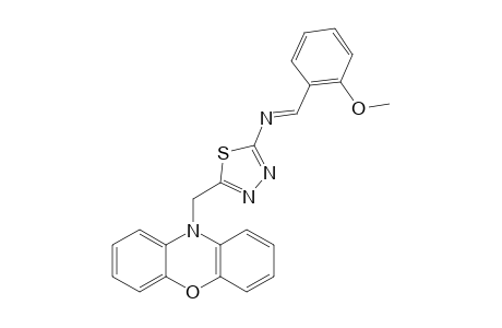 5-(2-METHOXYBENZYLIDENEAMINO)-2-(PHENOXAZINYL-METHYL)-1,3,4-THIADIAZOLE