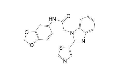 Acetamide, N-(benzo[1,3]dioxol-5-yl)-2-(2-thiazol-5-ylbenzoimidazol-1-yl)-