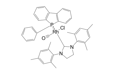 CHLORO-RHODIUM-1,3-BIS-(2,4,6-TRIMETHYLPHENYL)-4,5-DIHYDROIMIDAZOL-2-YLIDENE-CARBONYL-PHENYLDIBENZOPHOSPHOLE
