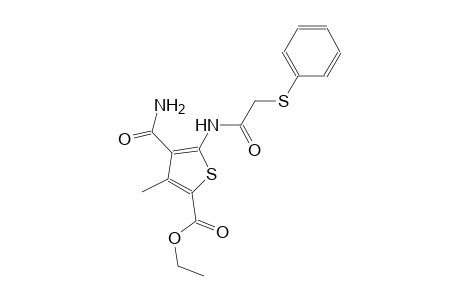 ethyl 4-(aminocarbonyl)-3-methyl-5-{[(phenylsulfanyl)acetyl]amino}-2-thiophenecarboxylate