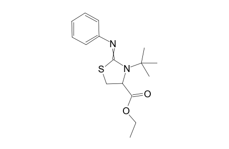 Ethyl 3-tert-butyl-2-phenylimino-1,3-thiazolane-4-carboxylate
