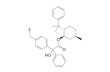 (1R,2S,5R)-5-Methyl-2-(1-methyl-1-phenylethyl)cyclohexyl (R)-.alpha.-Hydroxy-.alpha.-[4-(fluoromethyl)phenyl]benzeneacetate (8-Phenylmenthyl (R)-4-(fluoromethyl)benzilate