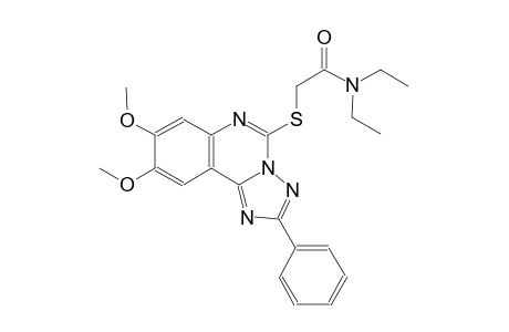 2-[(8,9-dimethoxy-2-phenyl[1,2,4]triazolo[1,5-c]quinazolin-5-yl)sulfanyl]-N,N-diethylacetamide