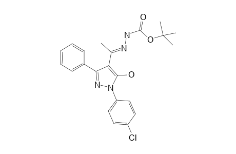 Tert-Butyl 2-{1-[1-(4-chlorophenyl)-5-hydroxy-3-phenyl-1H-pyrazol-4-yl]ethylidene}hydrazinecarboxylate