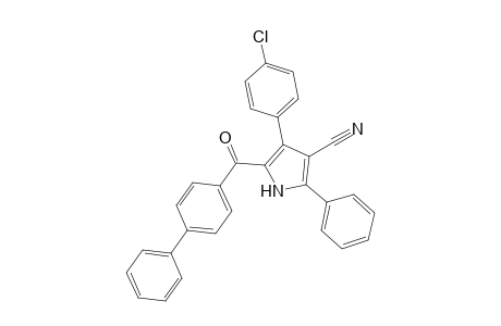 4-(4-Chlorophenyl)-2-phenyl-5-(4-phenylbenzoyl)-1H-pyrrole-3-carbonitrile