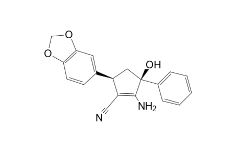 cis-2-Amino-3-cyano-4-(3',4'-methylenedioxyphenyl)-1-phenyl-2-cyclopenten-1-ol