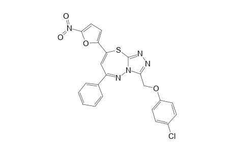 3-[(4-chloranylphenoxy)methyl]-8-(5-nitrofuran-2-yl)-6-phenyl-[1,2,4]triazolo[3,4-b][1,3,4]thiadiazepine