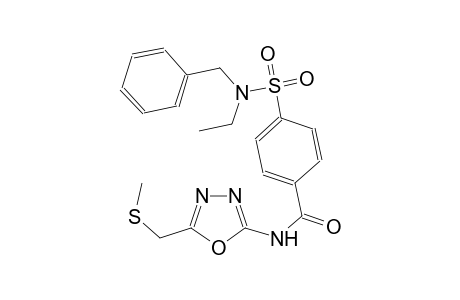 4-{[benzyl(ethyl)amino]sulfonyl}-N-{5-[(methylsulfanyl)methyl]-1,3,4-oxadiazol-2-yl}benzamide