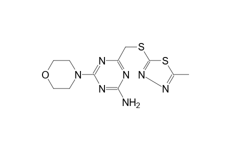 1,3,5-Triazine, 2-amino-4-(5-methyl-[1,3,4]thiadiazol-2-ylsulfanylmethyl)-6-(morpholin-4-yl)-