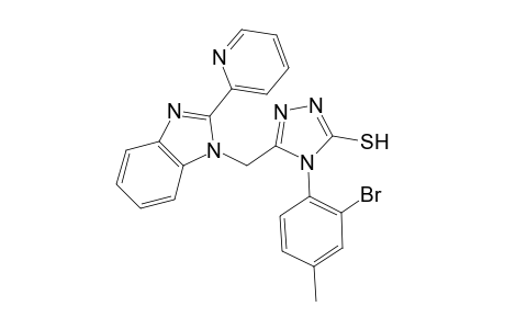 4-(2-bromanyl-4-methyl-phenyl)-3-[(2-pyridin-2-ylbenzimidazol-1-yl)methyl]-1H-1,2,4-triazole-5-thione