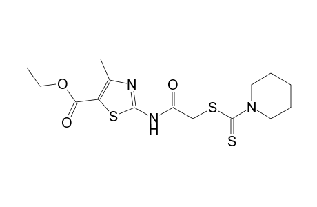 ethyl 4-methyl-2-({[(1-piperidinylcarbothioyl)sulfanyl]acetyl}amino)-1,3-thiazole-5-carboxylate