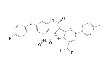 7-(difluoromethyl)-N-[3-(4-fluorophenoxy)-5-nitrophenyl]-5-(4-methylphenyl)pyrazolo[1,5-a]pyrimidine-3-carboxamide