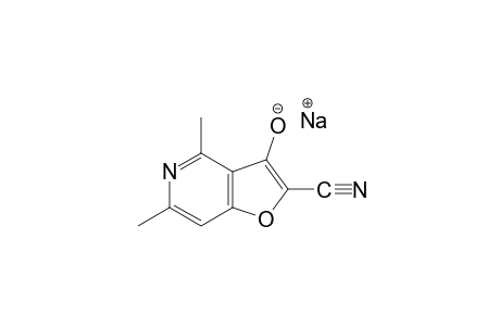 4,6-dimethyl-3-hydroxyfuro[3,2-c]pyridine-2-carbonitrile, sodium salt
