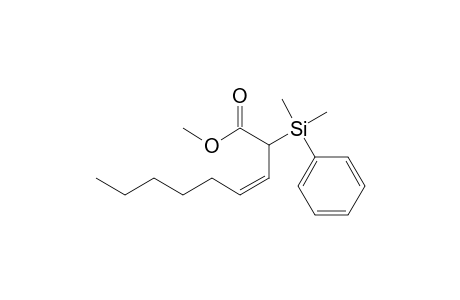 Methyl (Z)-2-(dimethylphenylsilyl)non-3-enoate