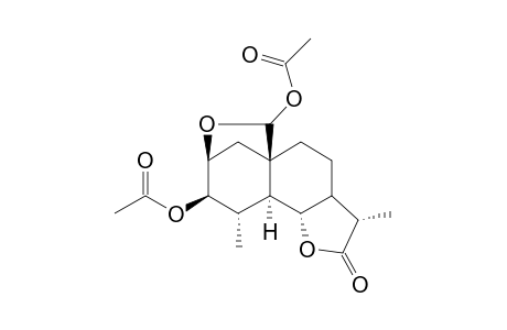 3.beta.14-Diacetoxy-2.beta,14-epoxy-5.alpha.H,4,6,11.beta.H-eudesman-12,6-olide