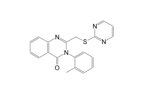 2-(pyrimidin-2-ylsulfanylmethyl)-3-O-tolyl-3H-quinazolin-4-one