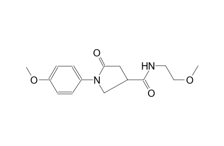3-pyrrolidinecarboxamide, N-(2-methoxyethyl)-1-(4-methoxyphenyl)-5-oxo-