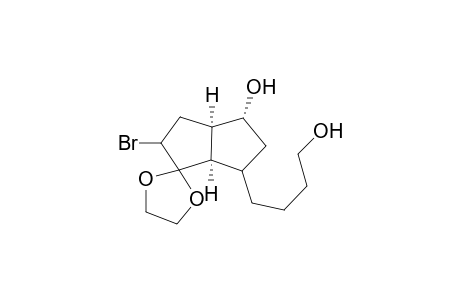 (3a'R,4'R,6a'R)-2'-bromo-6'-(4-hydroxybutyl)hexahydro-2'H-spiro[1,3-dioxolane-2,1'-pentalen]-4'-ol