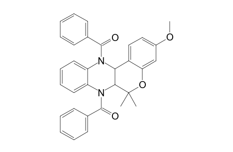 7,12-Dibenzoyl-6a,7,12,12a-tetrahydro-3-methoxy-6,6-dimethyl-6H-[1]-benzopyrano-[3,4-B]-quinoxaline