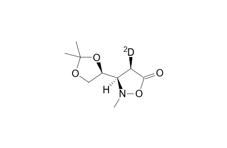 (3R,4R,4'S)-4-Deuterio-2(N)-methyl-3-(2',2'-dimethyl-1',3'-dioxolan-4'-yl)-1,2-isoxazolidin-5-one