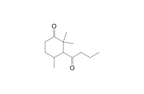 2,2,4-trimethyl-3-(1-oxobutyl)-1-cyclohexanone