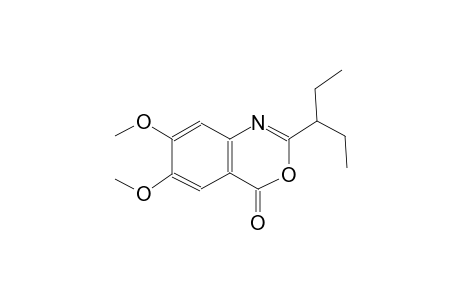 4H-3,1-benzoxazin-4-one, 2-(1-ethylpropyl)-6,7-dimethoxy-