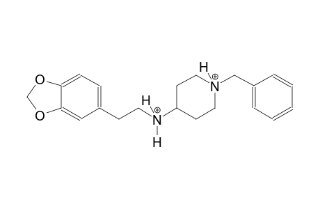 4-{[2-(1,3-benzodioxol-5-yl)ethyl]ammonio}-1-benzylpiperidinium