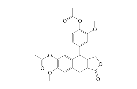 (3AR,4S,9AR)-4-(4'-ACETOXY-3'-METHOXYPHENYL-7-METHOXY-1-OXO-1,3,3A,4,9,9A-HEXAHYDRONAPHTHO-[2.3-C]-FURAN-6-YL-ACETATE;ALPHA-CONIDENDRIN-DIACETATE