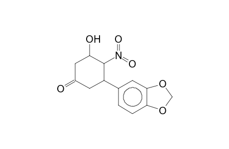 1,3-Benzodioxole, 5-(3-hydroxy-2-nitro-5-oxocyclohexyl)-