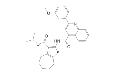 isopropyl 2-({[2-(3-methoxyphenyl)-4-quinolinyl]carbonyl}amino)-5,6,7,8-tetrahydro-4H-cyclohepta[b]thiophene-3-carboxylate