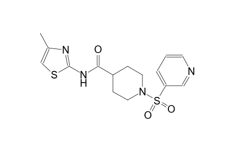 N-(4-methyl-1,3-thiazol-2-yl)-1-(3-pyridinylsulfonyl)-4-piperidinecarboxamide