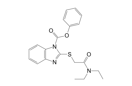 2-[[2-(diethylamino)-2-keto-ethyl]thio]benzimidazole-1-carboxylic acid phenyl ester
