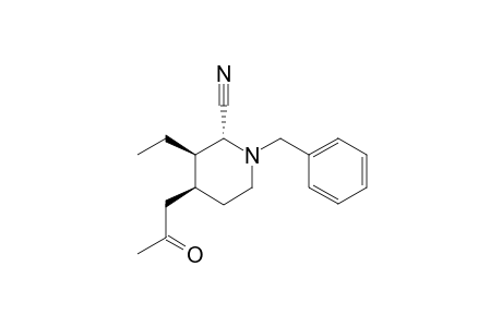 T-4-ACETONYL-1-BENZYL-T-3-ETHYL-R-2-PIPERIDINECARBONITRILE