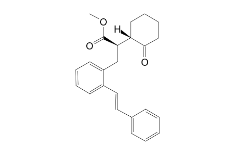 Methyl (2RS)-2-[(1SR)-2-oxocyclohexyl]-3-{2-[(E)-2-phenylvinyl]phenyl}propanoate