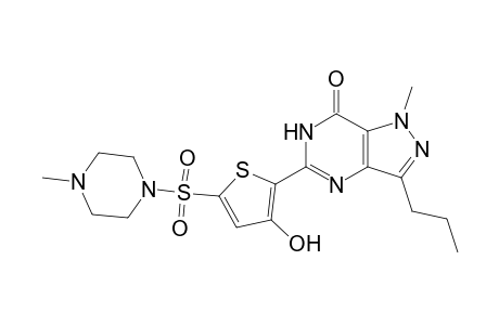 5-[3-Hydroxy-5-(4-methylpiperazin-1-ylsulfonyl)-2-thienyl]-1-methyl-3-propyl-6,7-dihydro-1H-pyrazolo[4,3-d]pyrimidin-7-one
