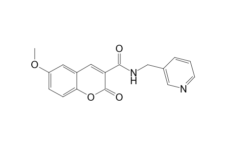 2H-Chromene-3-carboxylic acid, 6-methoxy-2-oxo-, (pyridin-3-ylmethyl)amide