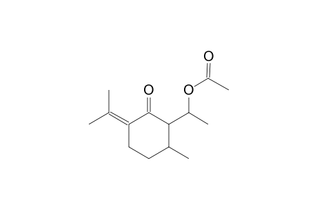 E-(2,3)-3-methyl-6-prop-2-ylidene-2-(anti-1-acetoxyethyl)cyclohexanone