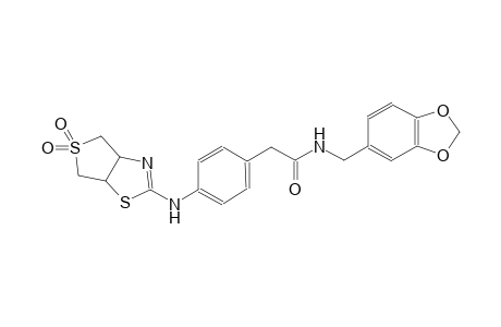 benzeneacetamide, 4-[(3a,4,6,6a-tetrahydro-5,5-dioxidothieno[3,4-d]thiazol-2-yl)amino]-N-(1,3-benzodioxol-5-ylmethyl)-