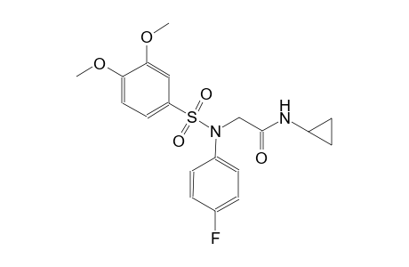N-cyclopropyl-2-{[(3,4-dimethoxyphenyl)sulfonyl]-4-fluoroanilino}acetamide