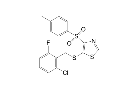 5-[(2-chloro-6-fluorobenzyl)thio]-4-(p-tolylsulfonyl)thiazole