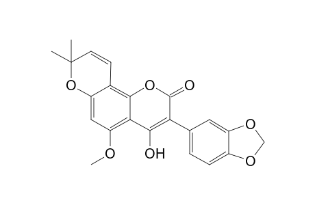 4-Hydroxy-5-methoxy-3-(3,4-methylenedioxyphenyl)-8,8-dimethyl-2H,8H-benzo[1,2-b:13,4-b']dipyran-2-one