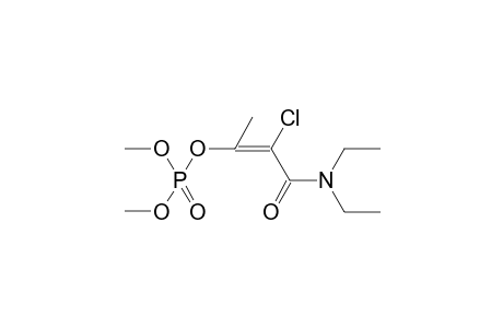 Phosphoric acid, 2-chloro-3-(diethylamino)-1-methyl-3-oxo-1-propenyl dimethyl ester, (E)-