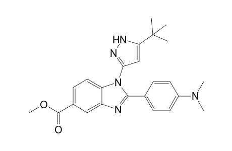 Methyl 1-(5-tert-butyl-1H-pyrazol-3-yl)-2-(4-(dimethylamino)phenyl)-1H-benzo[d]imidazole-5-carboxylate