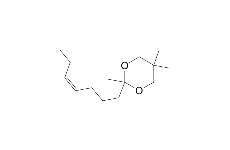 2-[(Z)-4-Hepten-1-yl]-2,5,5-trimethyl-1,3-dioxane