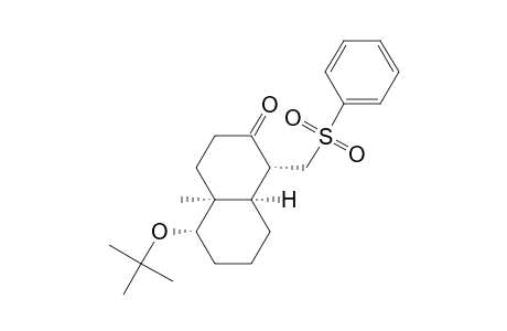 2(1H)-Naphthalenone, 5-(1,1-dimethylethoxy)octahydro-4a-methyl-1-[(phenylsulfonyl)methyl]- , [1S-(1.alpha.,4a.alpha.,5.alpha.,8a.alpha.)]-