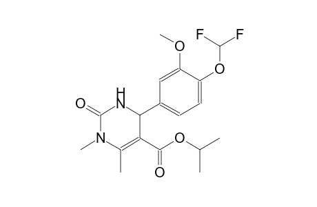 5-pyrimidinecarboxylic acid, 4-[4-(difluoromethoxy)-3-methoxyphenyl]-1,2,3,4-tetrahydro-1,6-dimethyl-2-oxo-, 1-methylethyl ester