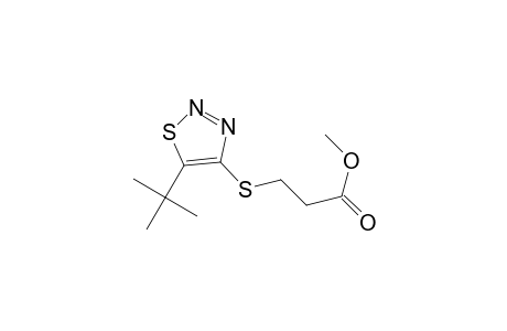 3-[(5-tert-butyl-4-thiadiazolyl)thio]propanoic acid methyl ester