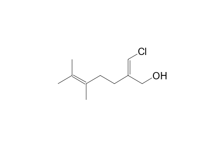 (2Z)-2-(chloranylmethylidene)-5,6-dimethyl-hept-5-en-1-ol
