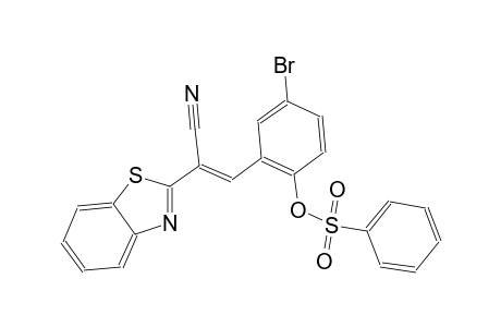 2-[(E)-2-(1,3-benzothiazol-2-yl)-2-cyanoethenyl]-4-bromophenyl benzenesulfonate